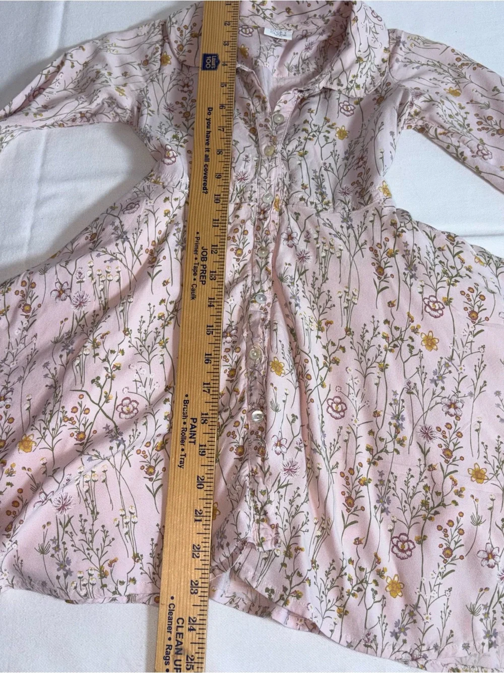Hust and Claire Pink yellow Floral Button-Front long sleeve Dress age 5.